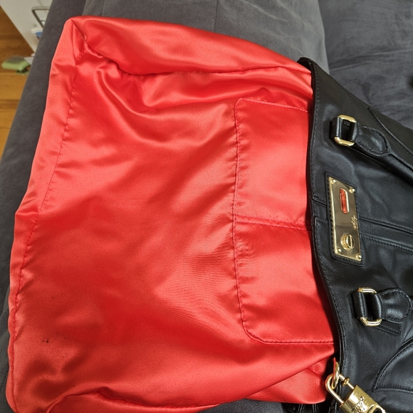 Milly black leather expandable  tote - Picture 8 of 15